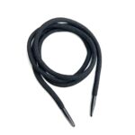 Шнур круглый с наконечниками - Черный