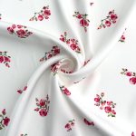 Армани шелк двойной - Цветы на молочном