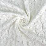 Вязаный трикотаж косички (Молочный)