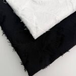 Хлопок шитье перья (Черный) — изображение 3
