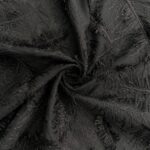 Хлопок шитье перья (Черный)
