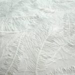 Хлопок шитье перья - Белый